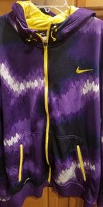 Nike Therma-fit zip up hoodie. Kobe, Lakers color.